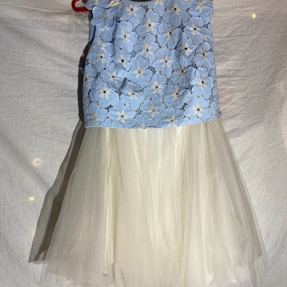 David's Bridal 2-piece floral and beaded dress; Worn Once!